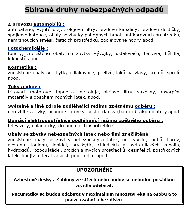 Seznam druhů nebezpečného odpadu